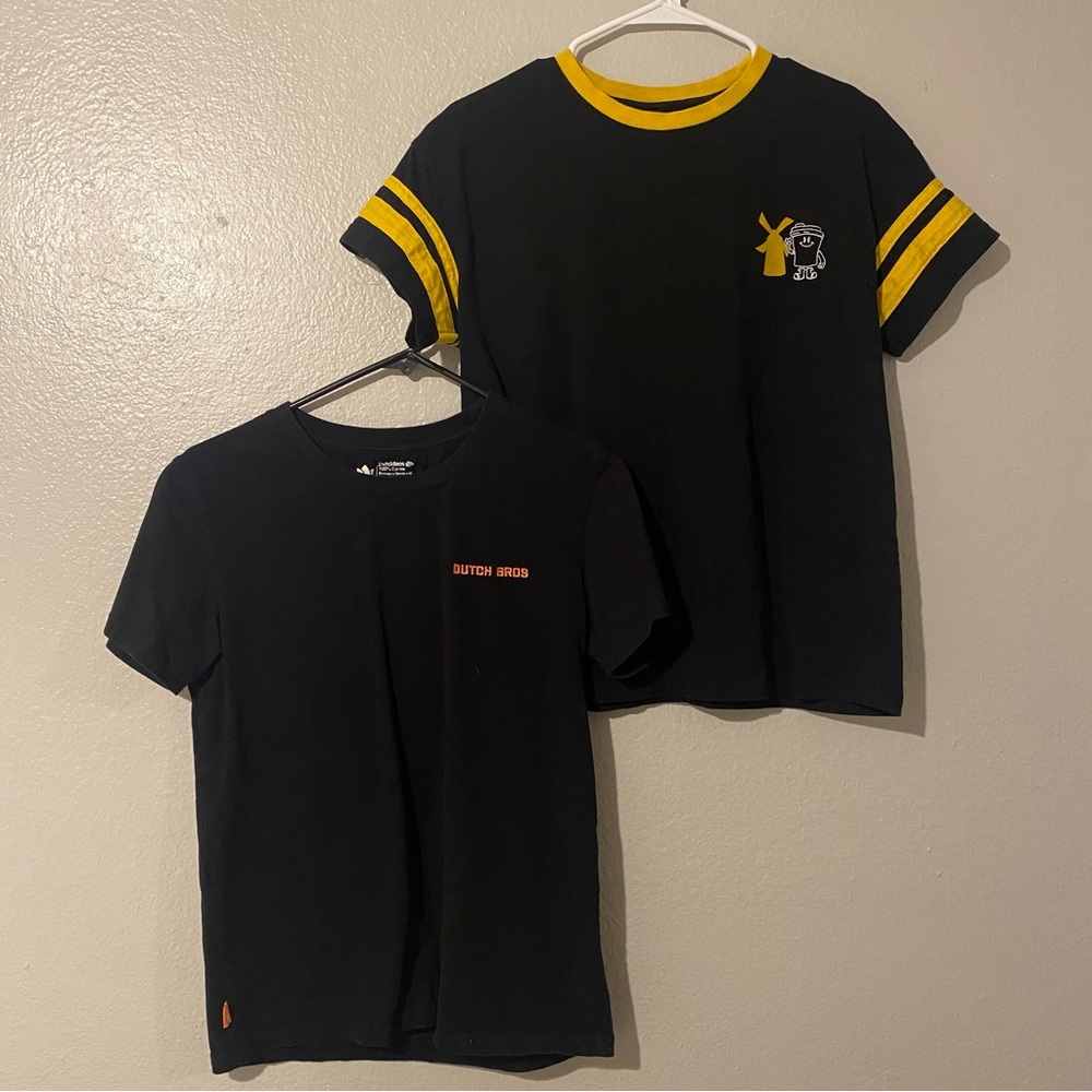 TWO Dutch Bros Unisex Black Short Sleeve T-Shirts